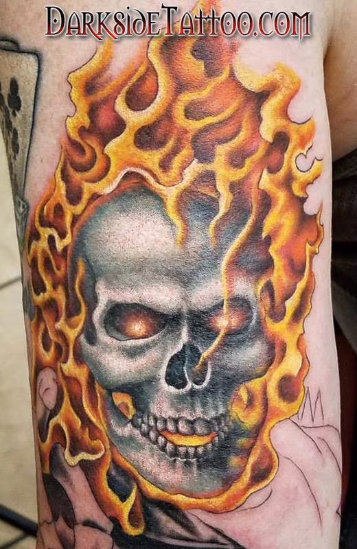 Color Ghostrider Tattoo