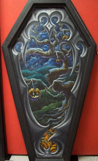 COFFIN PUMPKIN TREE