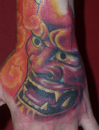 NOH MASK on hand