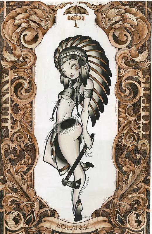 indian girl tattoo