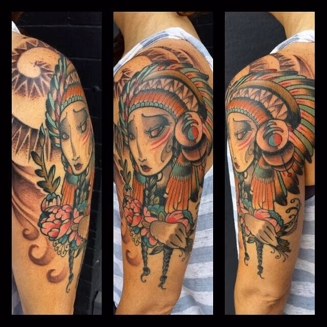 Indian girl tattoo
