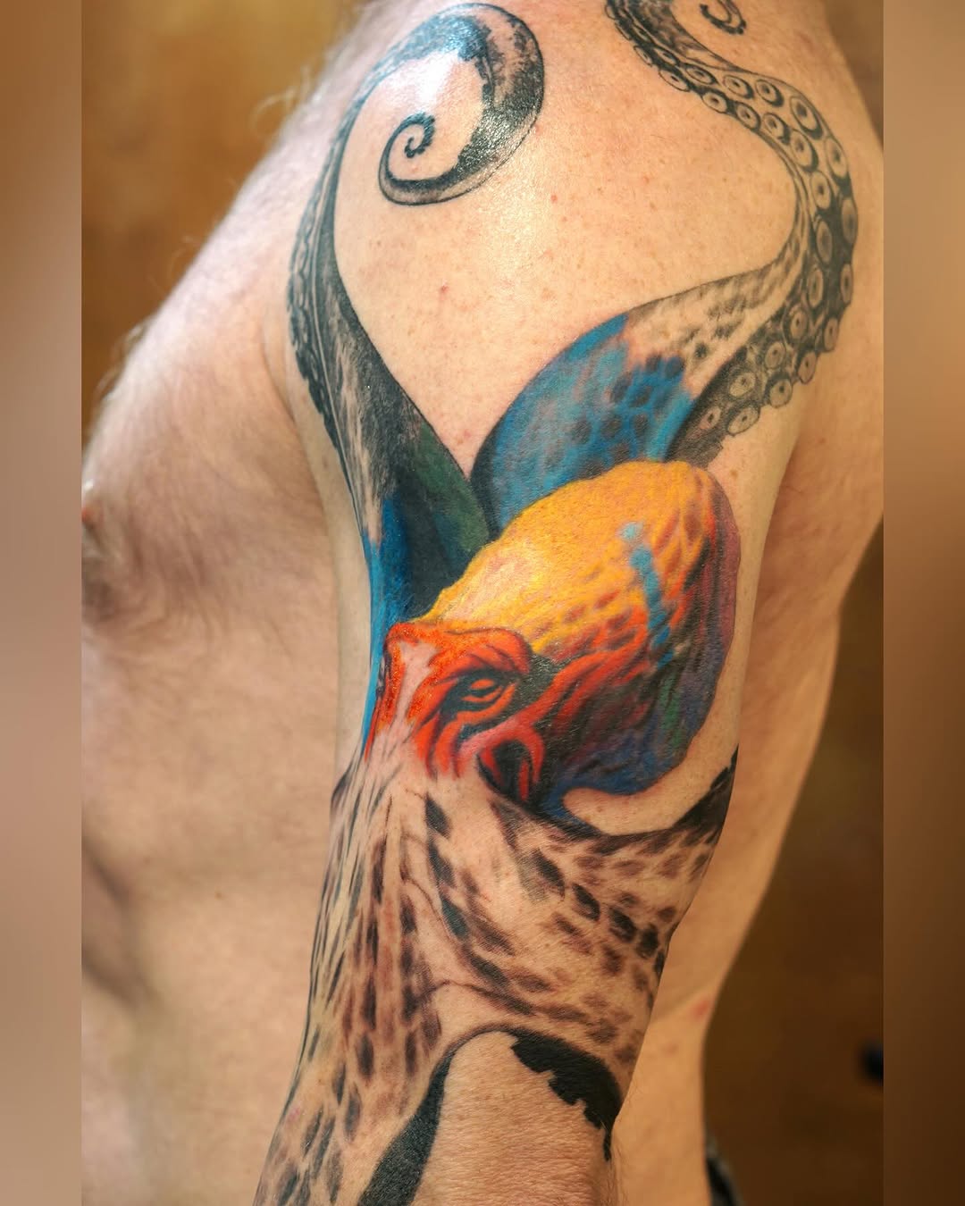 Progress 🐙🔥. Thank you Brian! I’m so looking forward to continuing with the color next session.