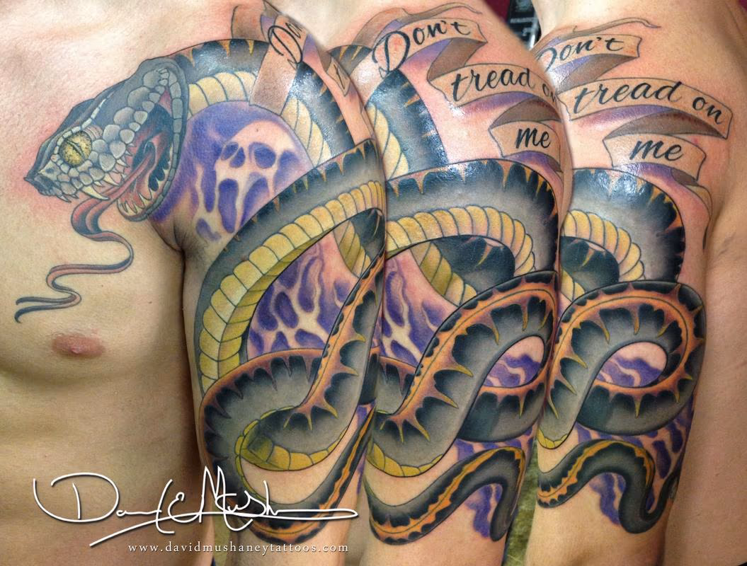 "Don't Tread on Me" Snake Half-Sleeve