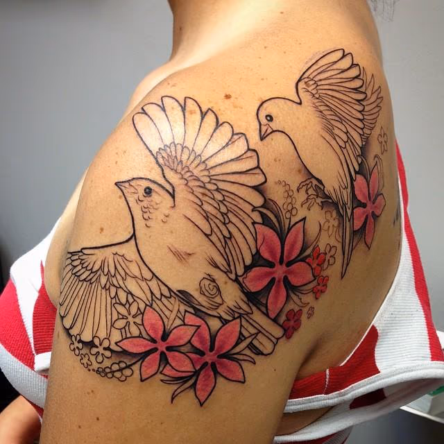 Birds and Flowers