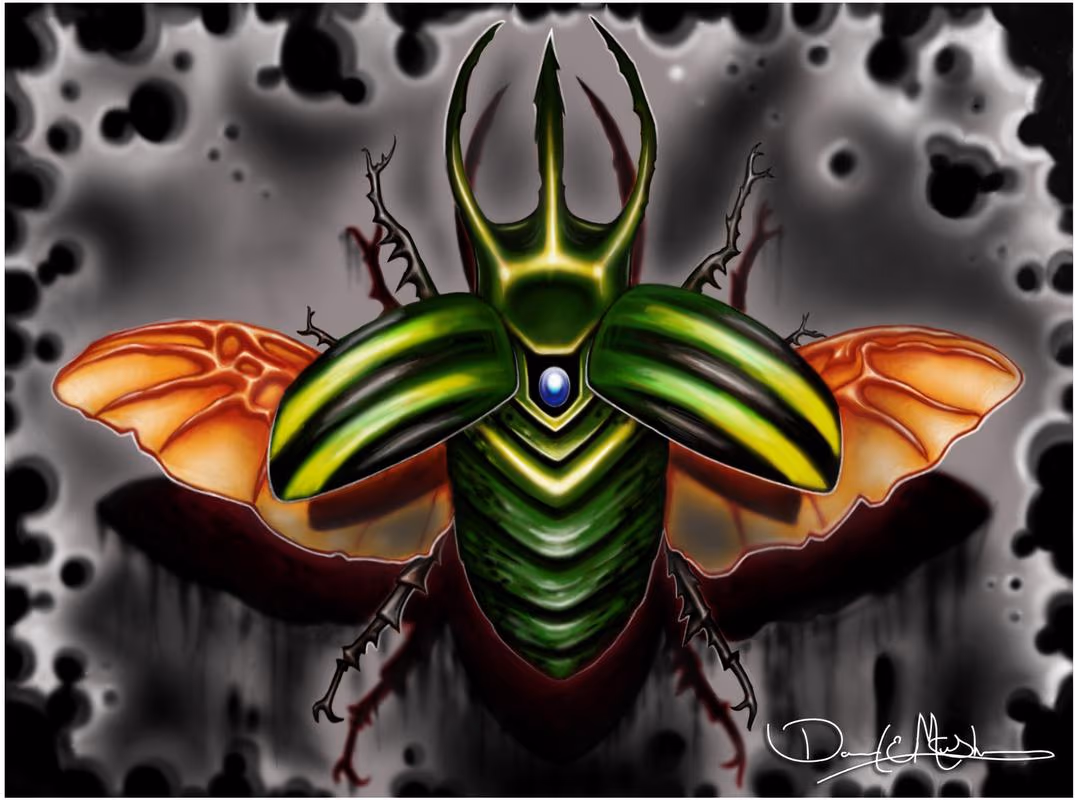 Rhinoceros Beetle Photoshop Painting