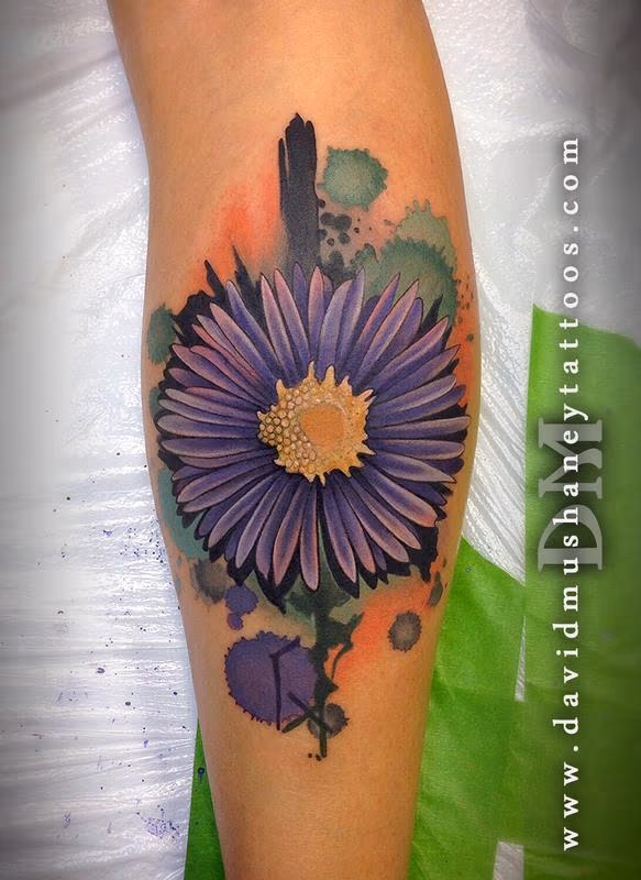 Abstract Watercolor Style Flower
