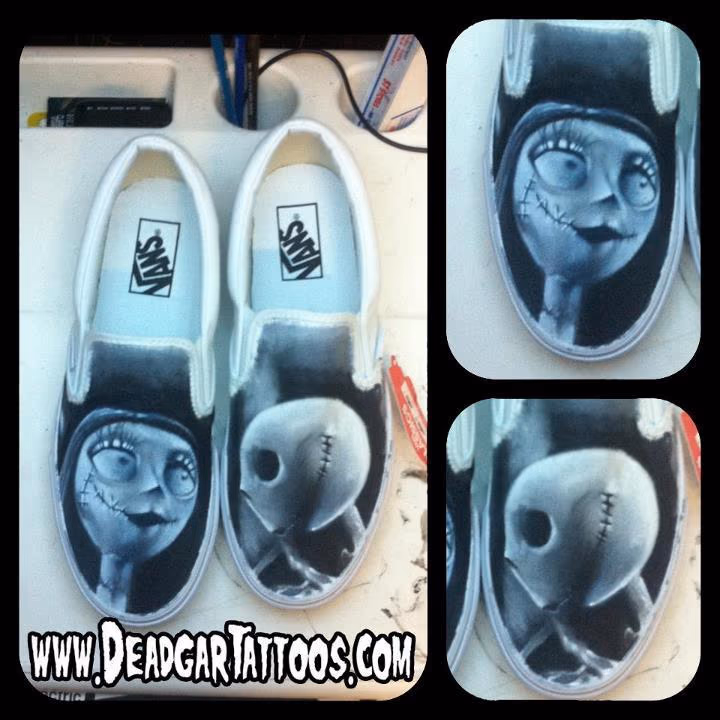 Jack Skellington & Sally Custom Vans Shoes