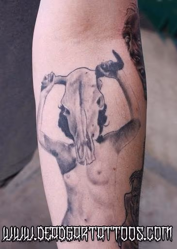 Naked Cow Skull Lady