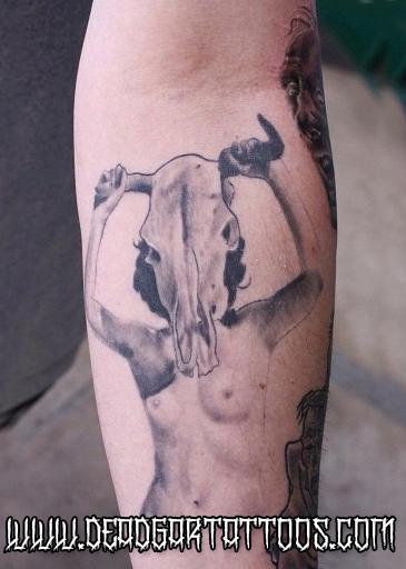 Naked Cow Skull Lady