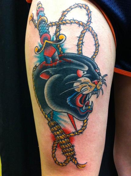 Panther head tattoo