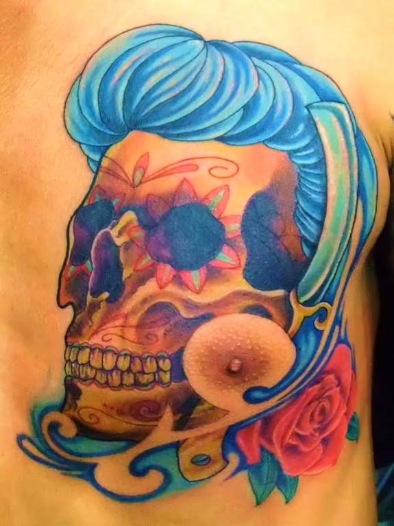 Rockabilly sugar skull