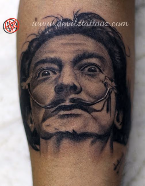 Salvador Dali tattoo
