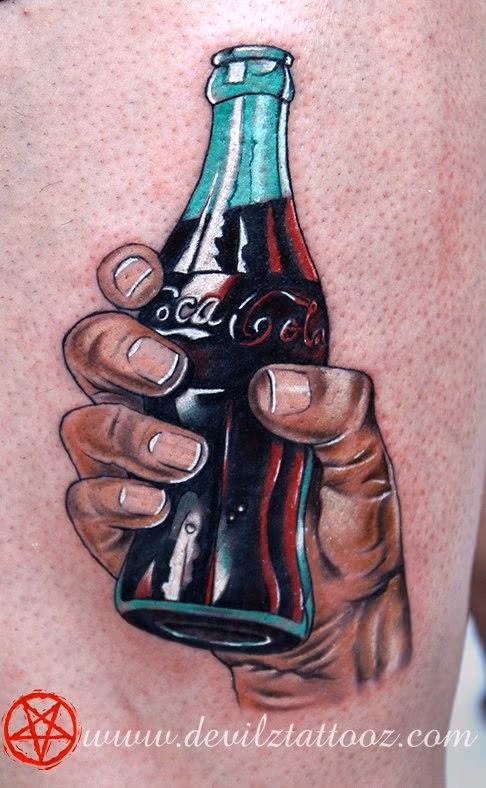Coca cola tattoo done in Paris