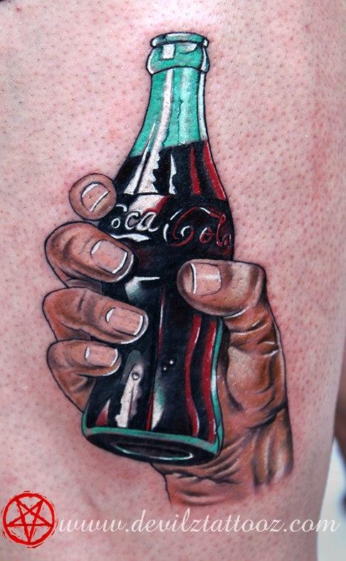 Coca cola tattoo done in Paris