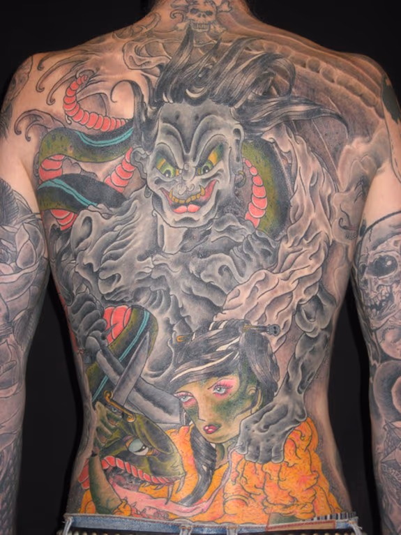 Asian inspired snake back piece