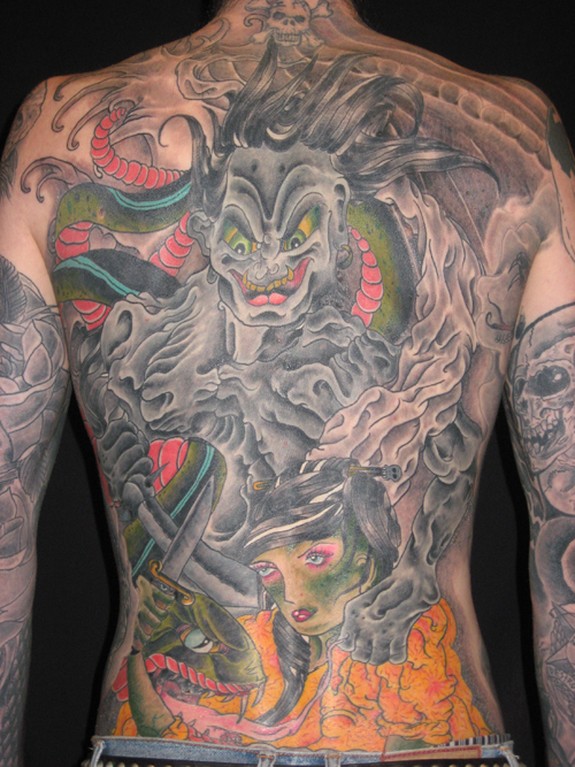 Asian inspired snake back piece