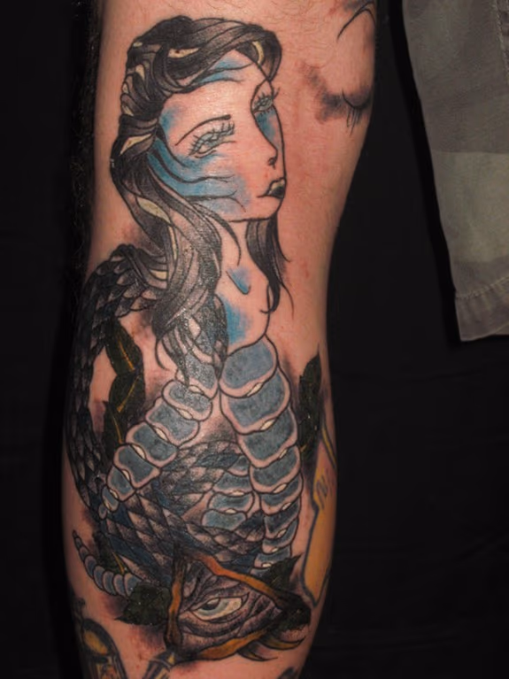 Snake Leg Tattoo