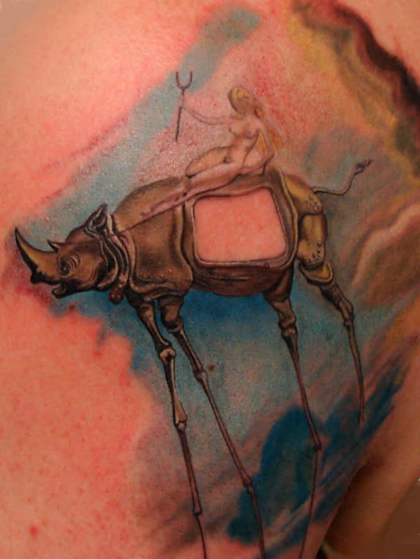 Salvador Dali color painting replication
