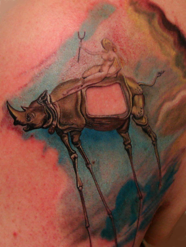 Salvador Dali color painting replication