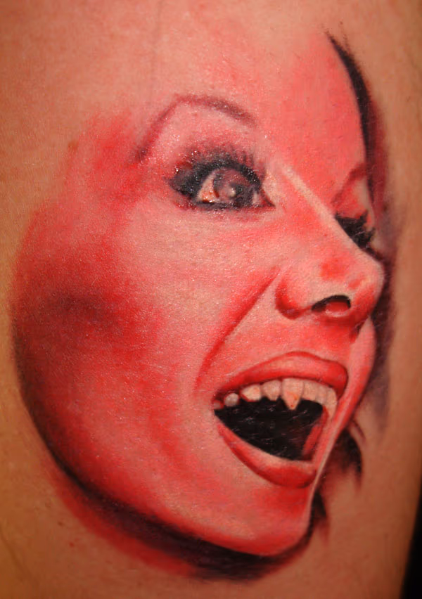 red face lady