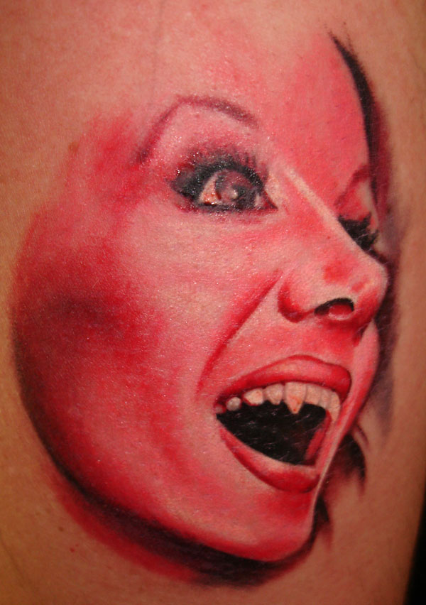 red face lady