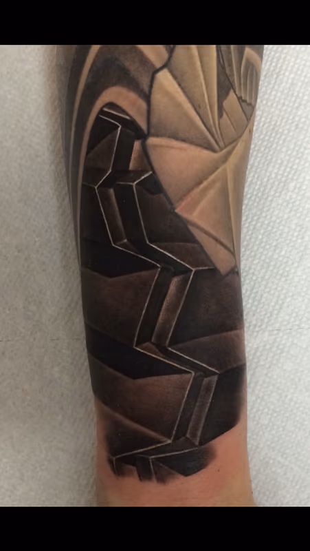 Black and Gray abstract Tattoo