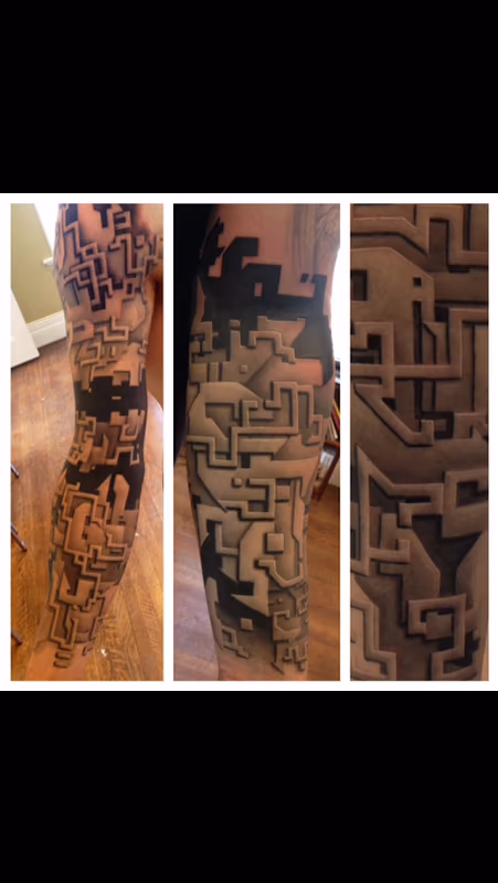 Black and Gray abstract Tattoo