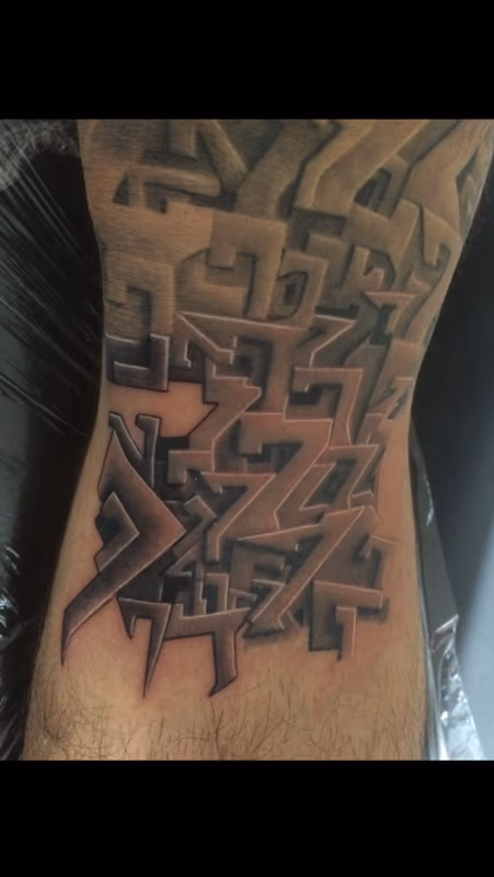 Black and Gray abstract Tattoo