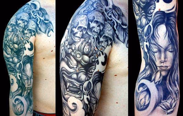 Japanese Inspired Sleeve Tattoo