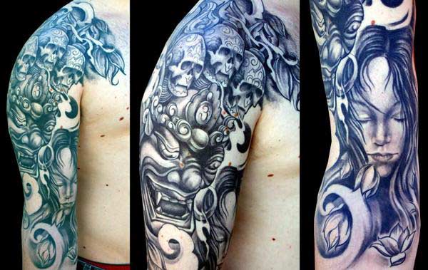 Japanese Inspired Sleeve Tattoo