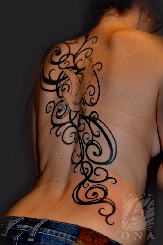 ornate blackwork tattoo