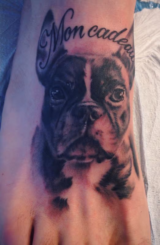dog portrait tattoo