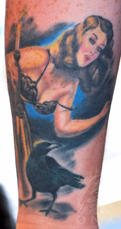 Runci pinup color tattoo