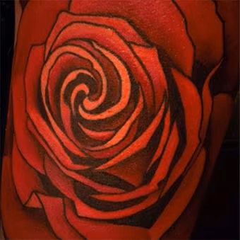 Red Rose Flower Tattoo