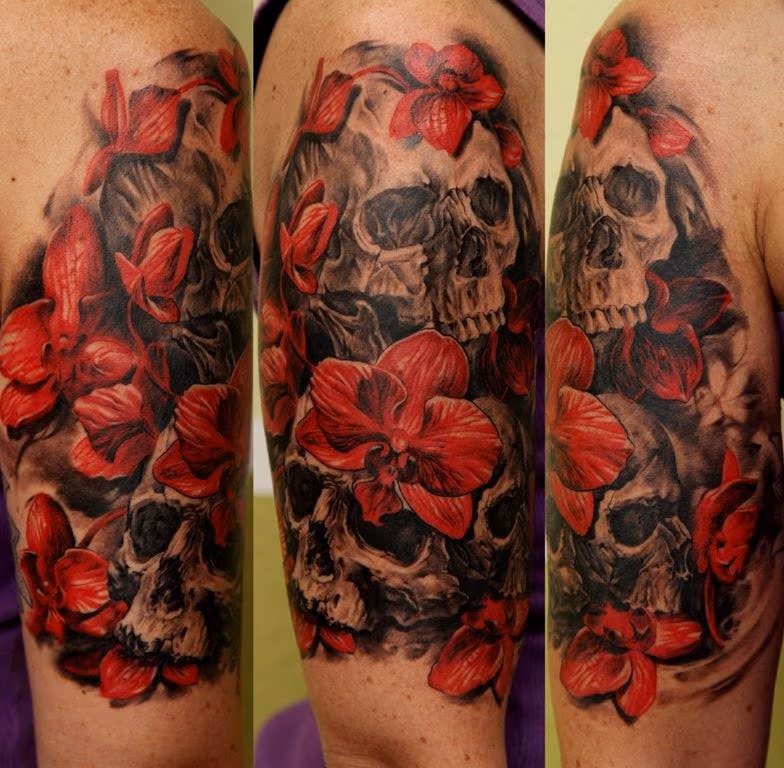 Custom Flower Skull
