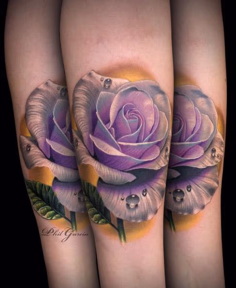 color rose tattoo