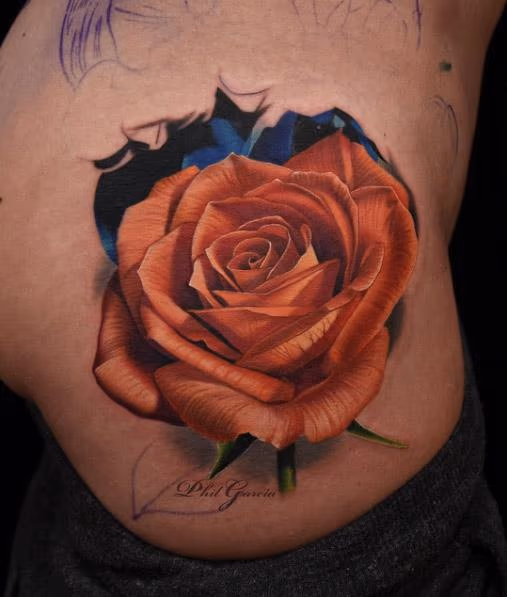 Rose Rib Tattoo