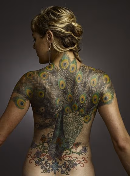 Peacock back piece.