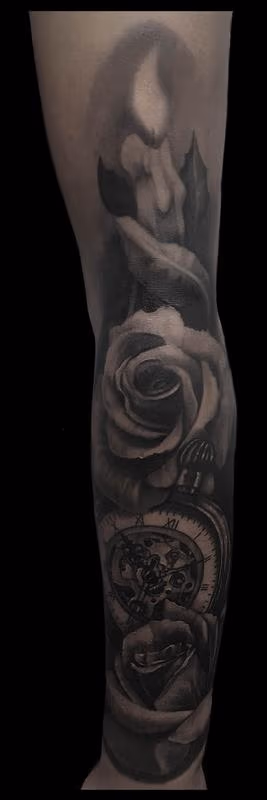 rose and candle