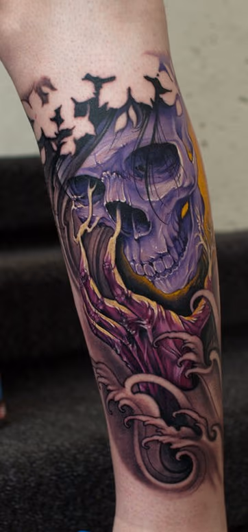 Color Skull Tattoo