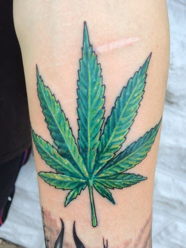 Cannabis Leaf Tattoo