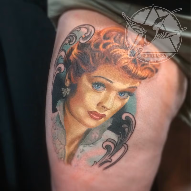 Lucille Ball Vintage Color Portrait