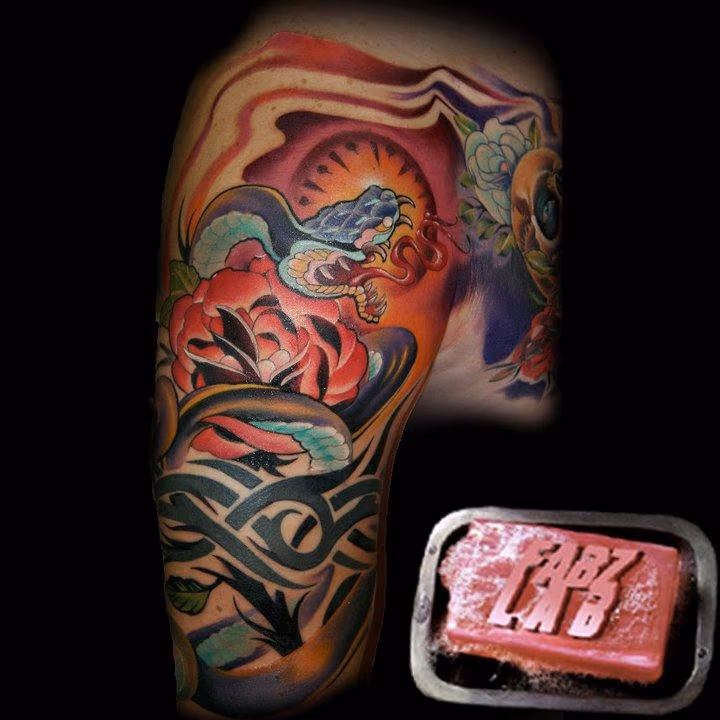 Neo- Traditional Snake Tattoo