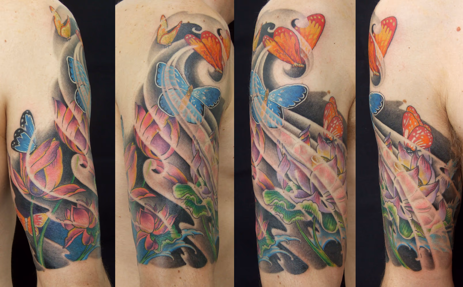 Lotuses and butterflies