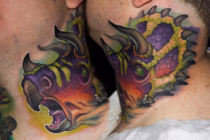 Dinosaur Neck tattoo