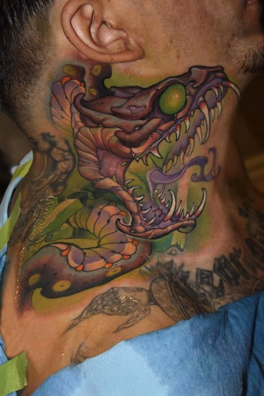 Snake Neck Tattoo