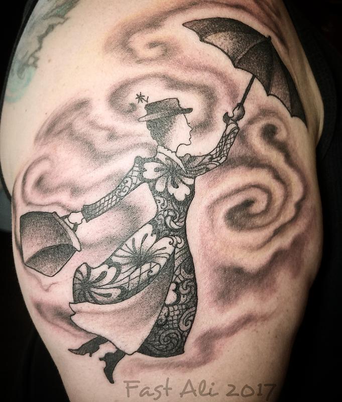 April's Blackwork Mary Poppins