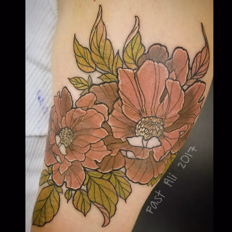 Patty's flowers in muted tones