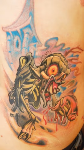 New School Skeleton Tattoo