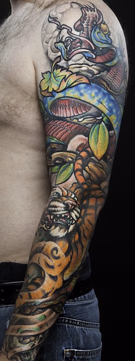Snake and Tiger sleeve